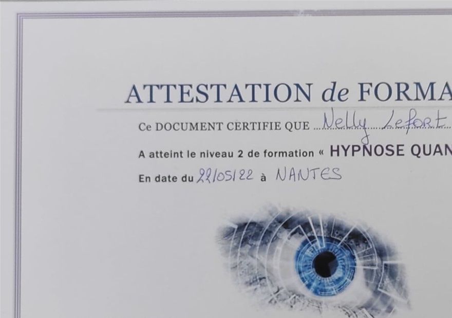 Attestation niveau 2 hypnose quantique